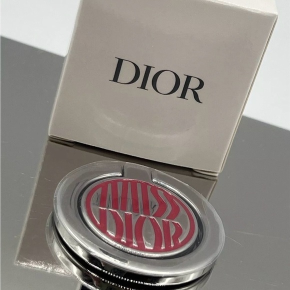 NIB Christian Dior Novelty Smartphone ring silver/pink logo 2024 - Picture 3 of 5